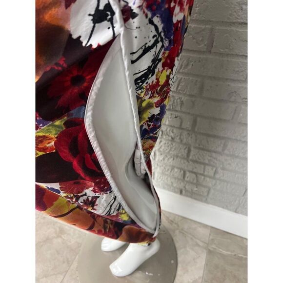 Bongo Multi Color Floral Side Slit Pant Size XL - Picture 4 of 11